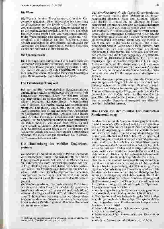 Vorschauseite 2: Die mobile kontinuierliche Sondenernährung
