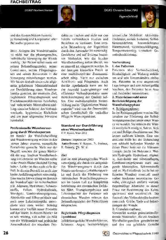 Vorschauseite 2: Die Wundbehandlung chronischer Wunden in der klinischen Praxis - Standard Wundverband