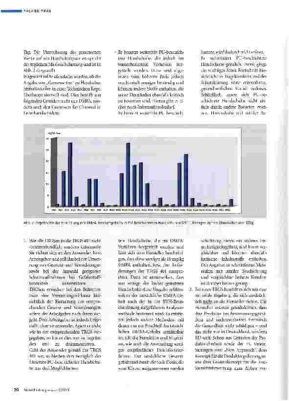 Vorschauseite 3: Dimethylformamid [DMFA) in PU-beschichteten Handschuhen