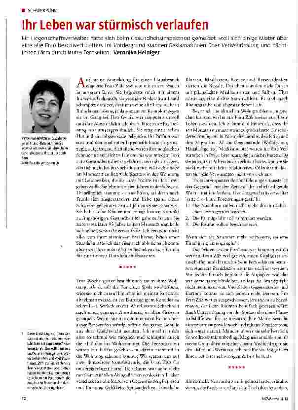 Vorschauseite 1: Ihr Leben war stürmisch verlaufen