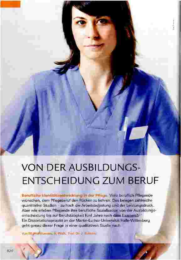 Vorschauseite 1: VON DER AUSBILDUNGSENTSCHEIDUNG ZUM BERUF