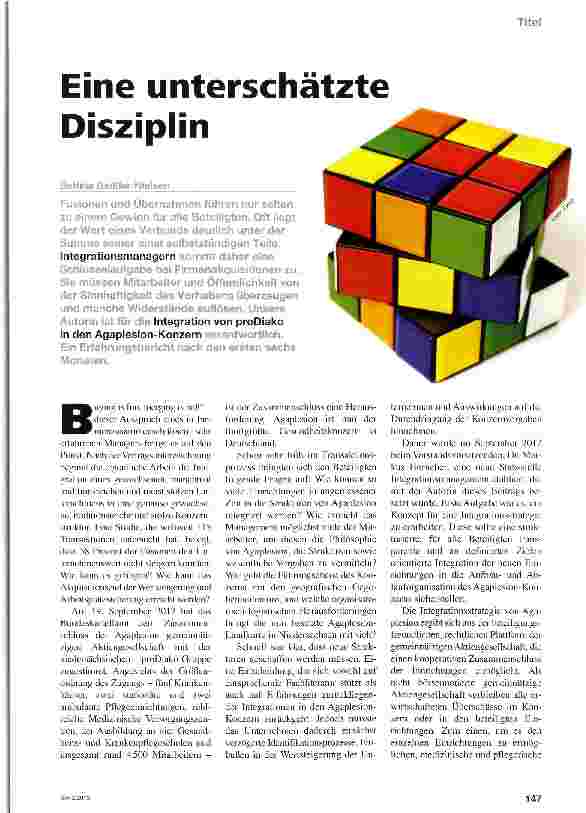 Vorschauseite 1: Eine unterschätzte Disziplin