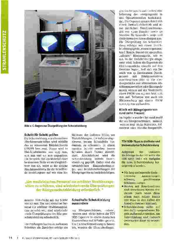 Vorschauseite 2: Sicherer Schutz vor Strahlung?