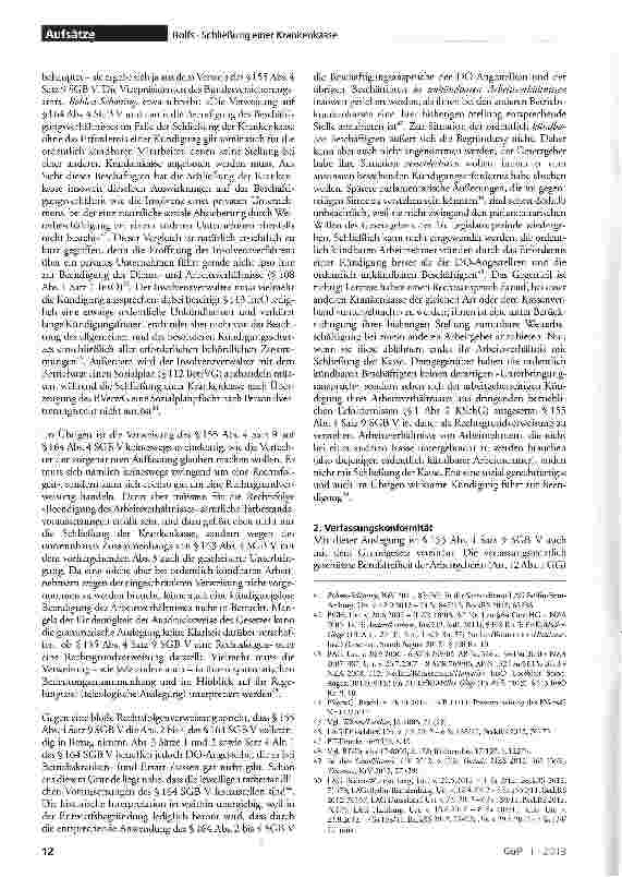 Vorschauseite 5: Die Beendigung von Arbeitsverhältnissen bei Schließung einer Krankenkasse