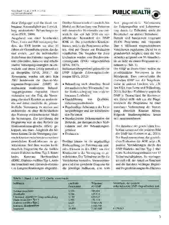 Vorschauseite 2: Entwicklung und Evaluation von Disease-Management-Programmen in Deutschland