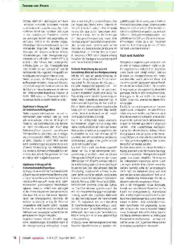 Vorschauseite 5: Wortgenerierungsleistungen sprachgesunder Menschen im Alter