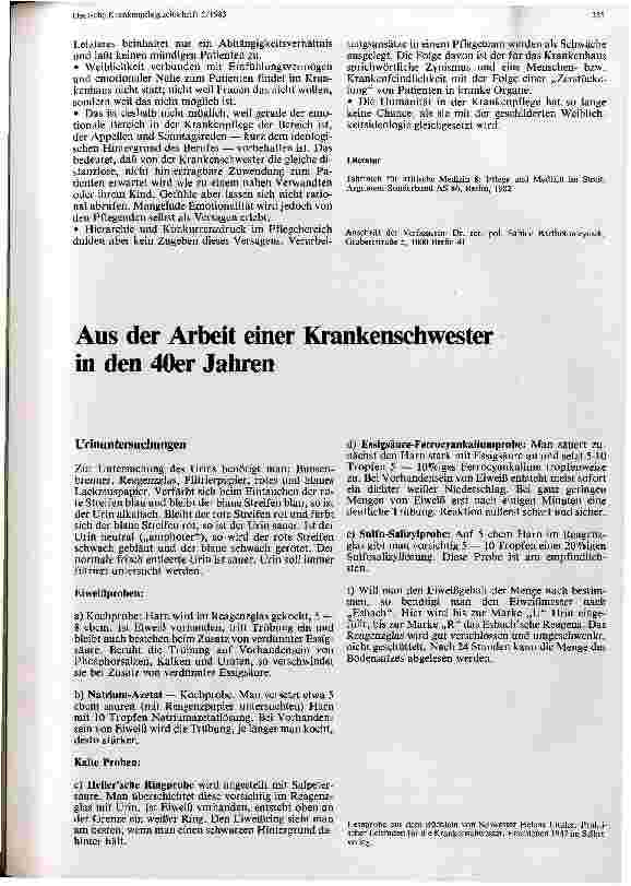 Vorschauseite 3: Krankenpflege und Weiblichkeit