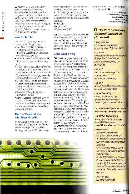 Vorschauseite 3: Zuerst die IT-Strategie Informationstechnologie als Erfolgsfaktor entwickeln