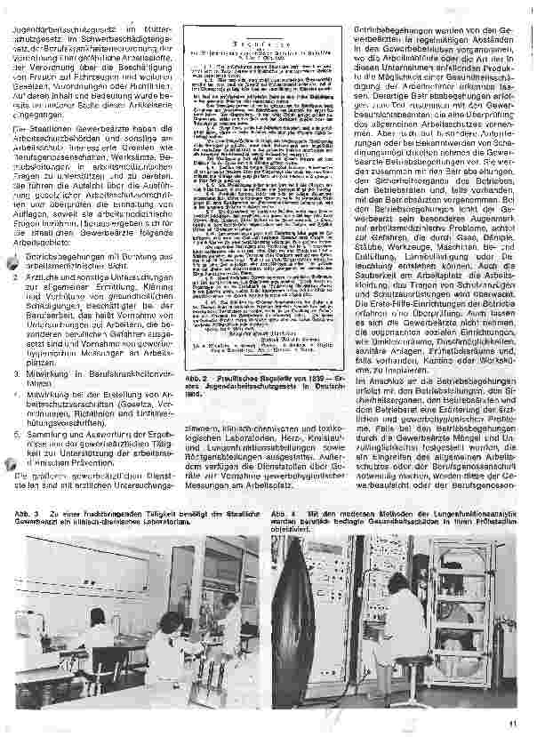 Vorschauseite 2: Arbeitsmedizin 5.Folge: Aus dem Amt für Arbeitsschutz der Freien und Hansest.Hamburg