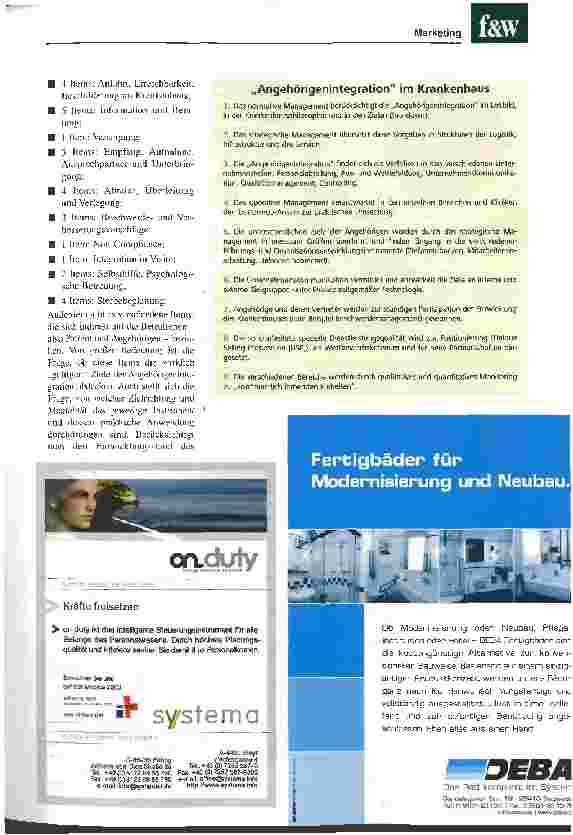 Vorschauseite 2: Bei der Wahl des Krankenhauses bestimmen die Angehörigen mit Deshalb ist die Integration von Angehörigen in Behandlungsabläufe Aufgabe des Managements