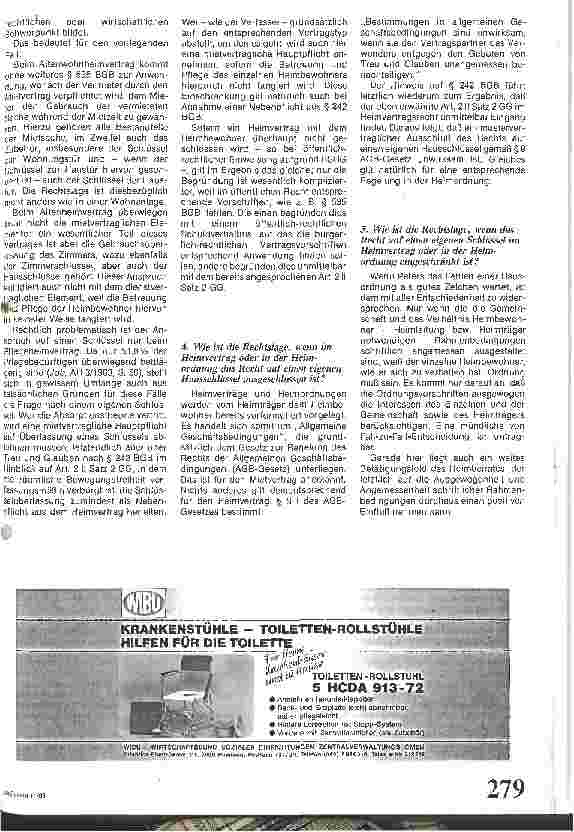 Vorschauseite 2: Schlüssel für Heimbewohner: ein rechtliches Problem?