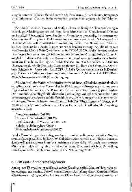 Vorschauseite 6: Zum Nutzen einer EDV-Dokumentation für die Bereiche Schmerz und Demenz in der stationären Aitenhilfe