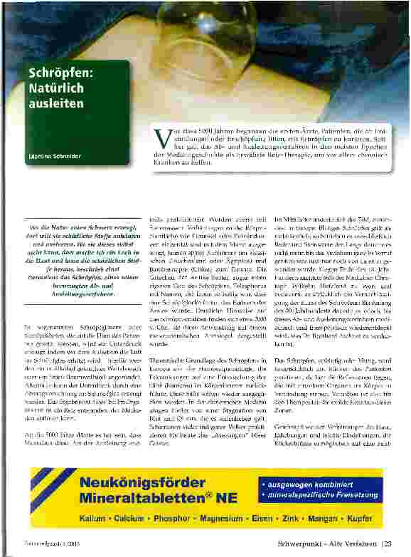 Vorschauseite 1: Schröpfen: Natürlich ausleiten