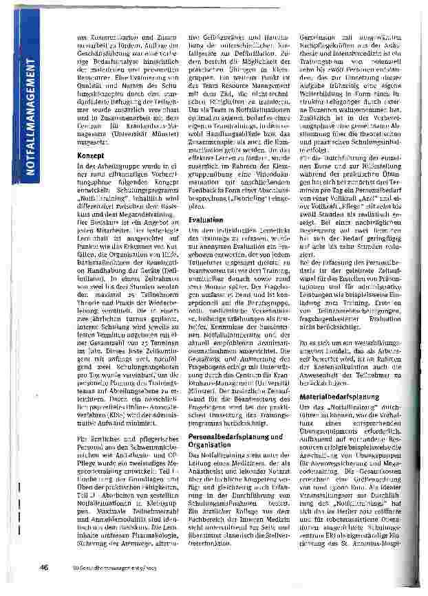 Vorschauseite 2: Notfalltraining als Investition in die Sicherheit