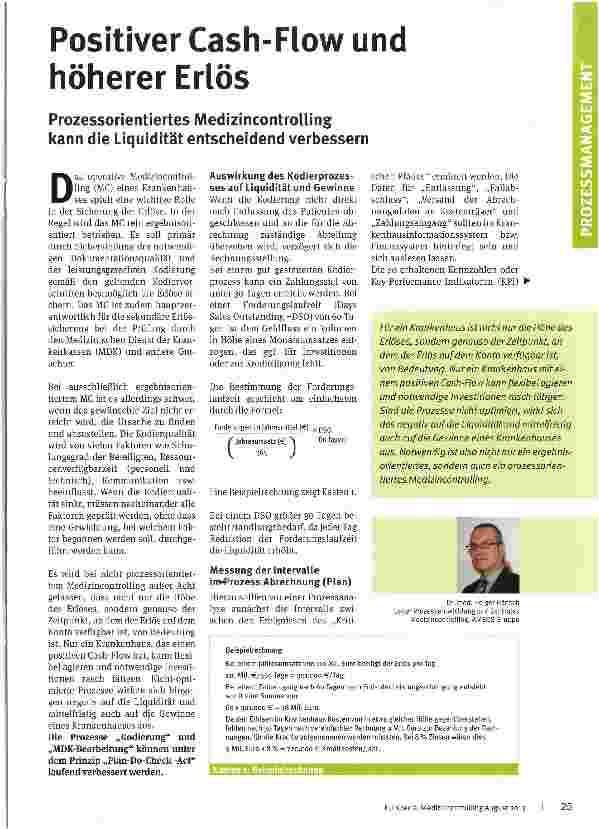 Vorschauseite 1: Positiver Cash-Flow und höherer Erlös