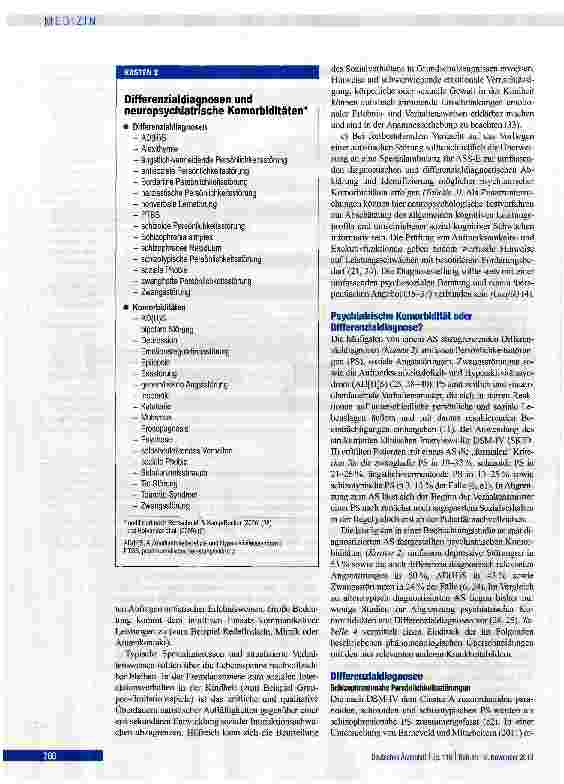 Vorschauseite 6: Diagnostik und Differenzialdiagnose des Asperger-Syndroms im Erwachsenenalter