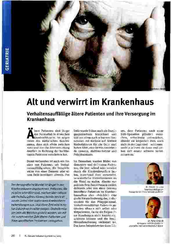 Vorschauseite 1: Alt und verwirrt im Krankenhaus