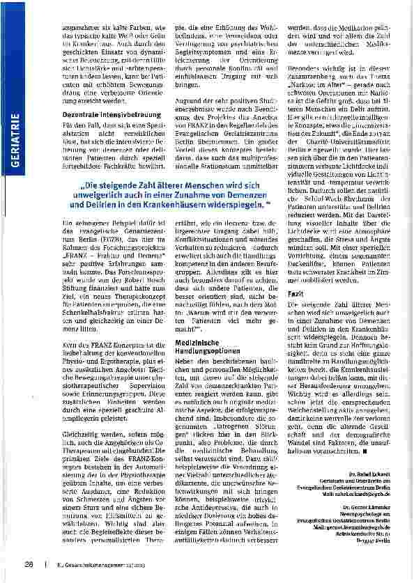 Vorschauseite 3: Alt und verwirrt im Krankenhaus