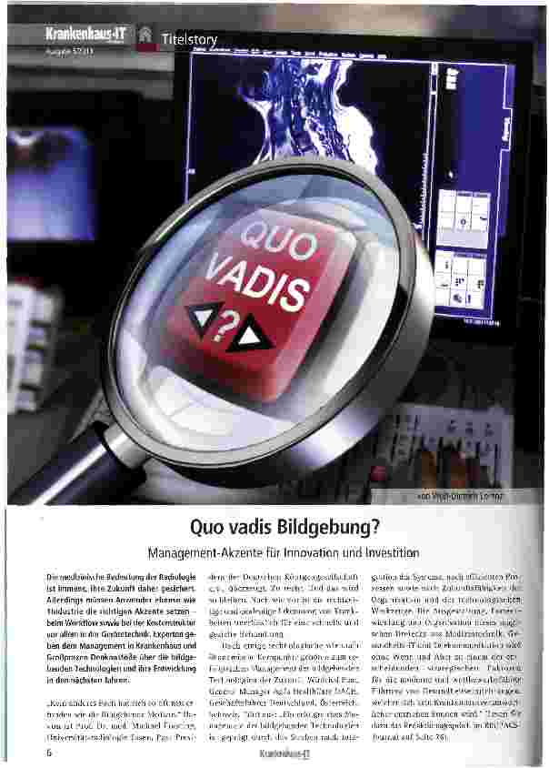 Vorschauseite 1: Quo vadis Bildgebung?