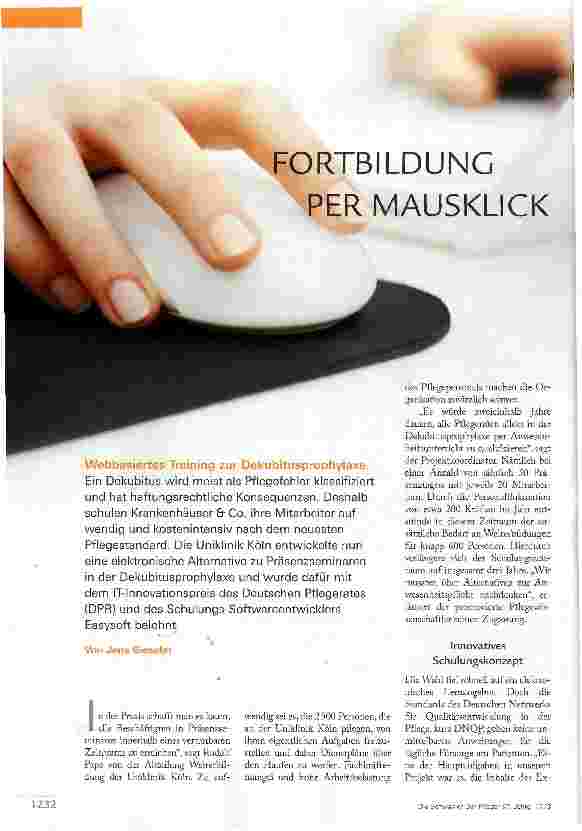 Vorschauseite 1: FORTBILDUNG PER MAUSKLICK