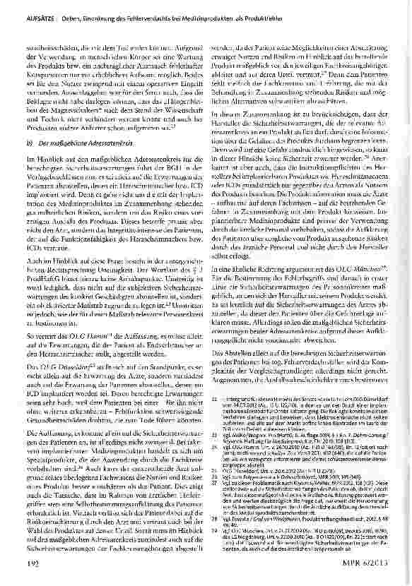 Vorschauseite 5: Einordnung des Fehlerverdachts bei Medizinprodukten als Produktfehler - Mögliche Konsequenzen einer richtungsweisenden Entscheidung des EuGH