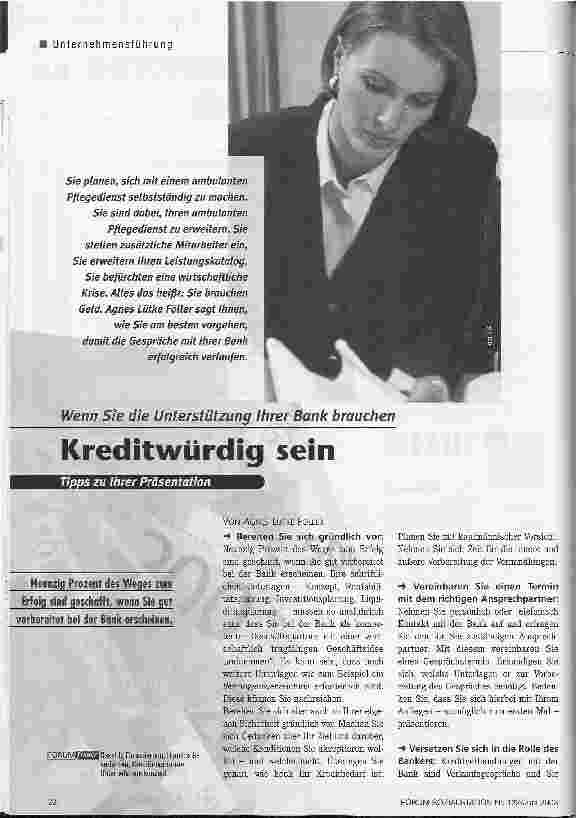 Vorschauseite 1: Kreditwürdig sein