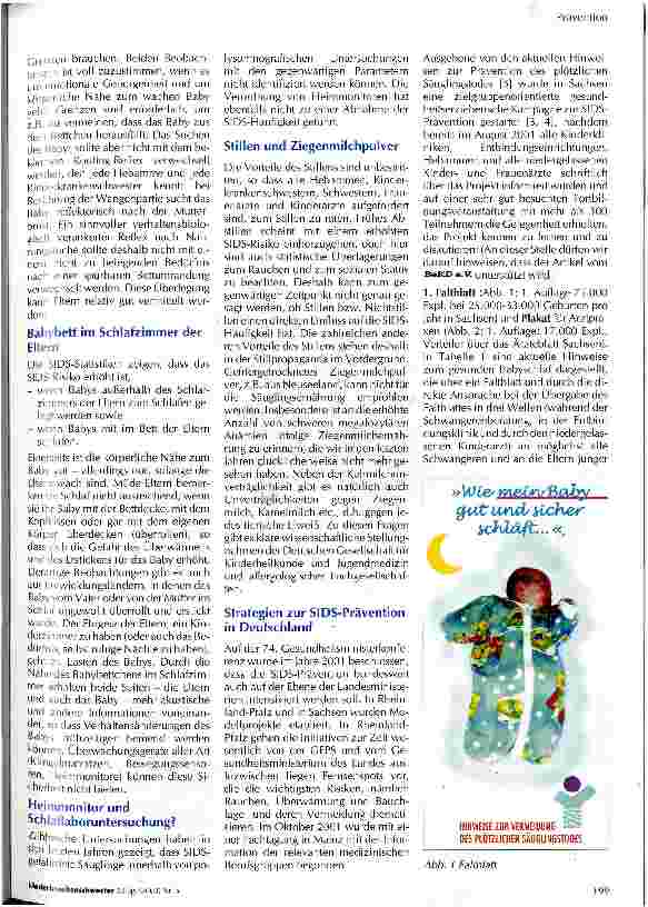Vorschauseite 3: Prävention des Plötzlichen Säuglingstodes - die besondere Verantwortung der Kinderkrankenschwestern