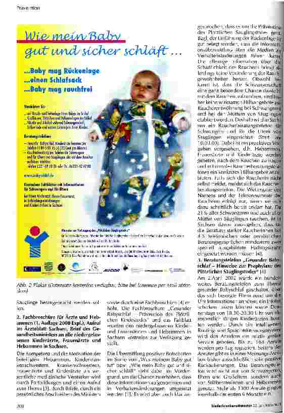 Vorschauseite 4: Prävention des Plötzlichen Säuglingstodes - die besondere Verantwortung der Kinderkrankenschwestern
