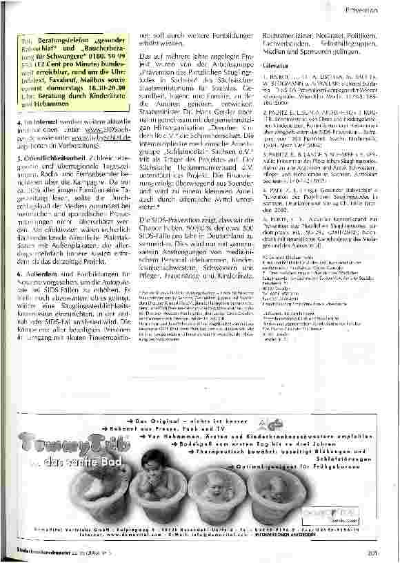 Vorschauseite 5: Prävention des Plötzlichen Säuglingstodes - die besondere Verantwortung der Kinderkrankenschwestern