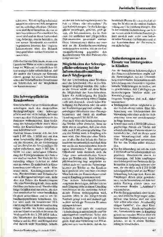 Vorschauseite 3: Schweigepflichtverletzung durch den Einsatz von Telefaxgeräten