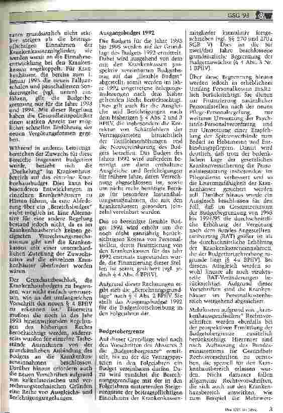 Vorschauseite 2: GSG 1993: Die neuen Vergütungsformen und ihre Anforderungen an das Krankenhaus