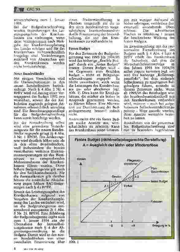 Vorschauseite 3: GSG 1993: Die neuen Vergütungsformen und ihre Anforderungen an das Krankenhaus
