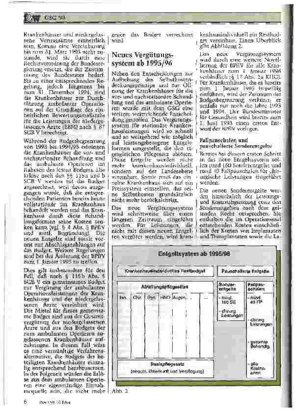 Vorschauseite 5: GSG 1993: Die neuen Vergütungsformen und ihre Anforderungen an das Krankenhaus
