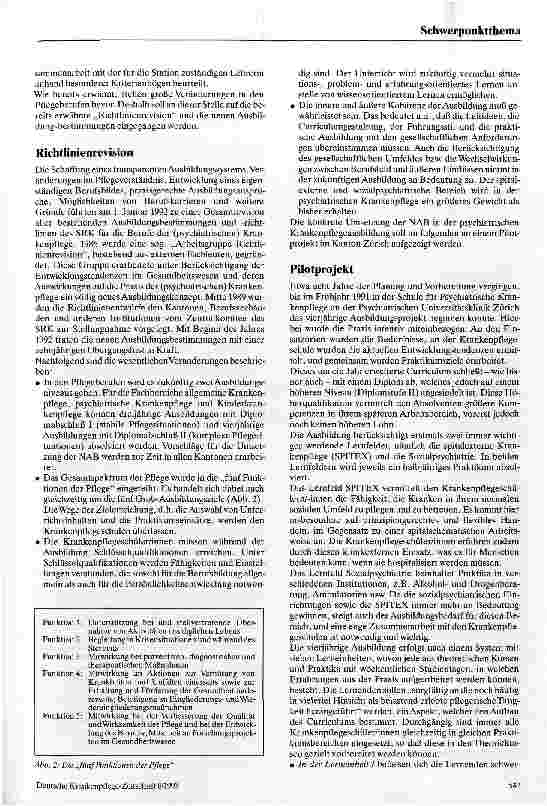 Vorschauseite 4: Die Ausbildung zur/zum Psychiatriekrankenschwester/-pfleger in der Schweiz