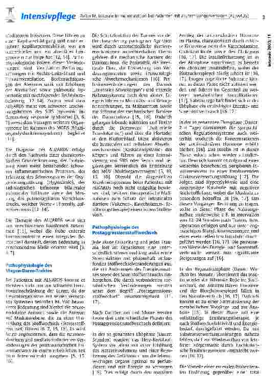 Vorschauseite 2: Enterale Immunonutrition bei Patienten mit akutem Lungenversagen (ALI/ARDS) Teil 1