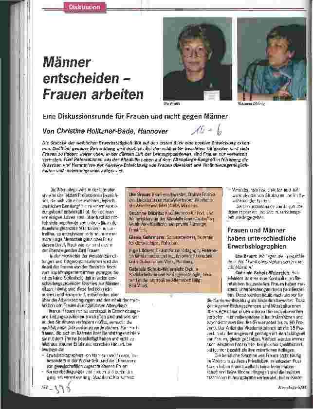 Vorschauseite 1: Männer entscheiden - Frauen arbeiten Eine Diskussionsrunde für Frauen und nicht gegen Männer