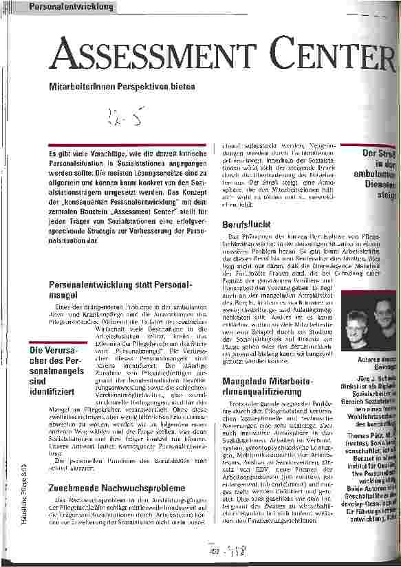 Vorschauseite 1: Assessment Center MitarbeiterInnen Perspektiven bieten