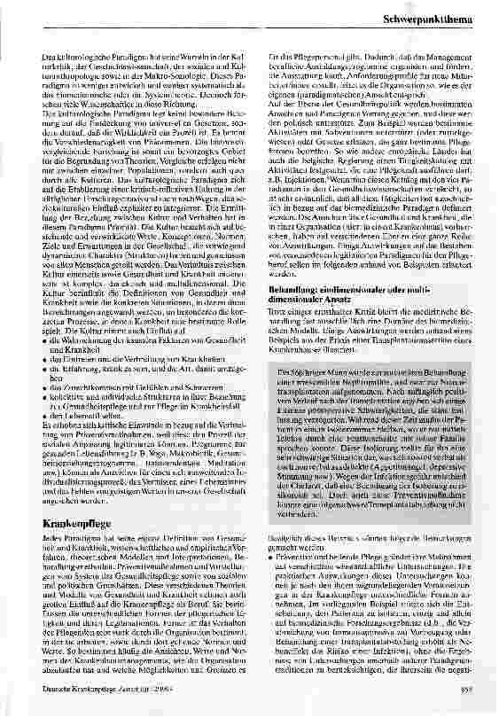 Vorschauseite 4: Theorievielfalt in den Gesundheitswissenschaften und Auswirkungen auf die Pflege