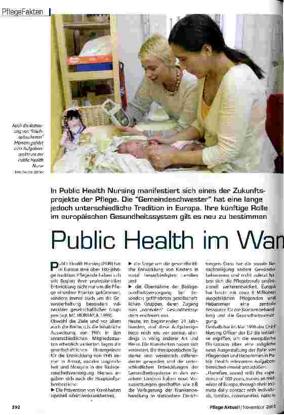 Vorschauseite 1: Public Health im Wandel der Zeiten