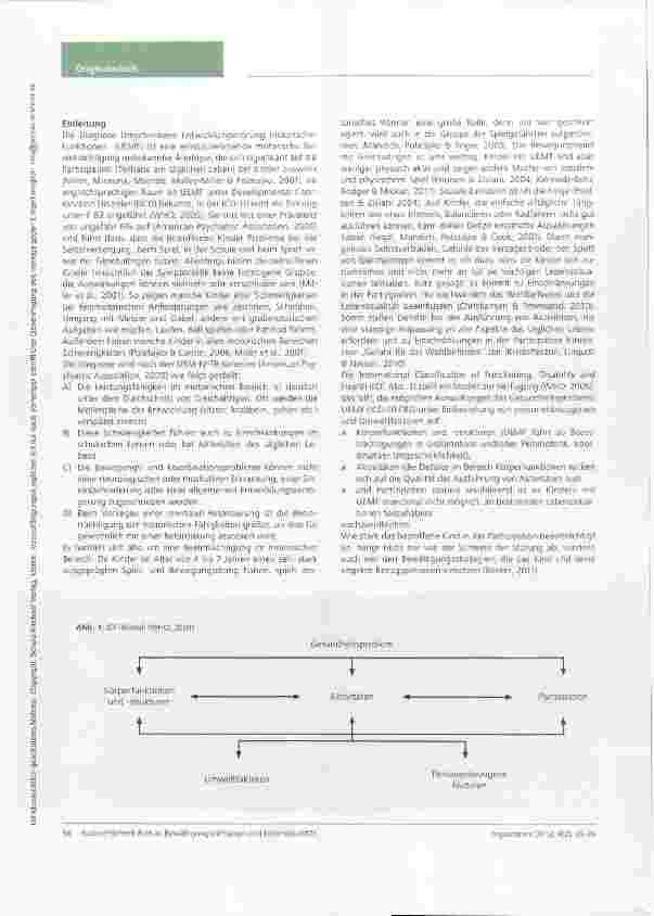 Vorschauseite 2: Bewältigungsverhalten und Lebensqualität von Kindern mit Umschriebener Entwicklungsstörung motorischer Funktionen (UEMF) im Alter von 4 bis 7 Jahren