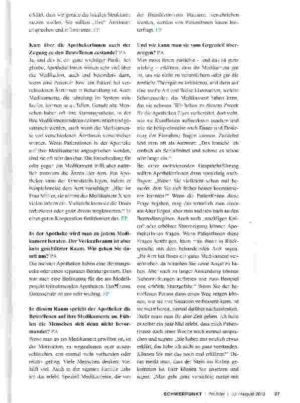 Vorschauseite 2: „Das A und O ist eine gute Zusammenarbeit zwischen Apotheker und Hausarzt