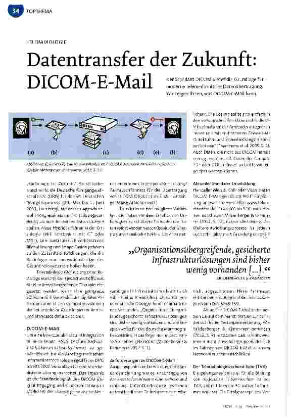 Vorschauseite 1: Datentransfer der Zukunft: DICOM-E-Mail