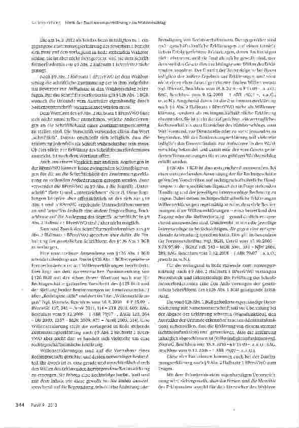 Vorschauseite 2: Form der Zustimmungserklärung zum Wahlvorschlag