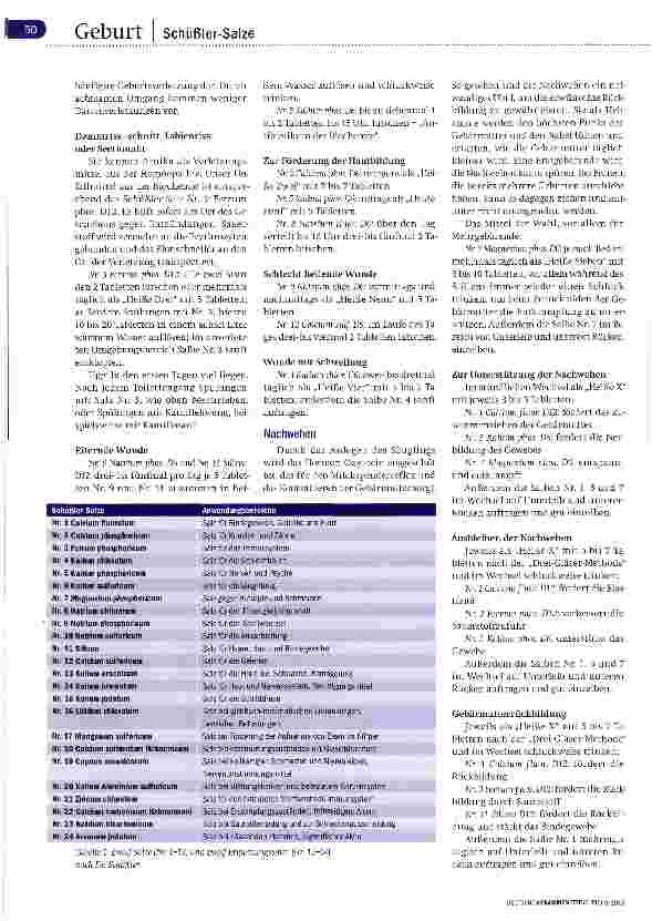 Vorschauseite 3: Schüßler-Salze Teil 2 ineralien rund um die Geburt