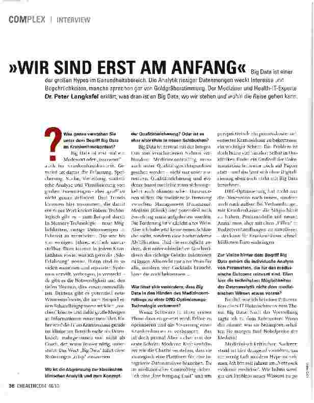Vorschauseite 1: »WIR SIND ERST AM ANFANG«