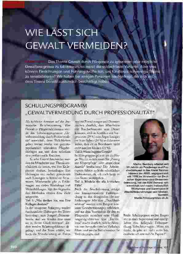 Vorschauseite 1: Wie lässt sich Gewalt vermeiden?