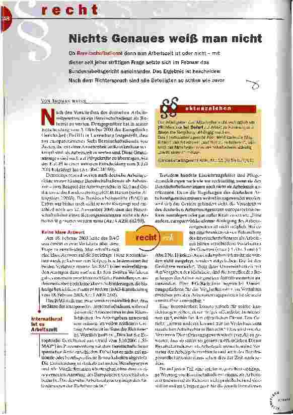 Vorschauseite 1: Nichts Genaues weiß man nicht