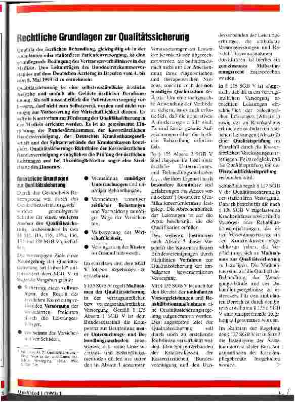 Vorschauseite 1: Rechtliche Grundlagen zur Qualitätssicherung