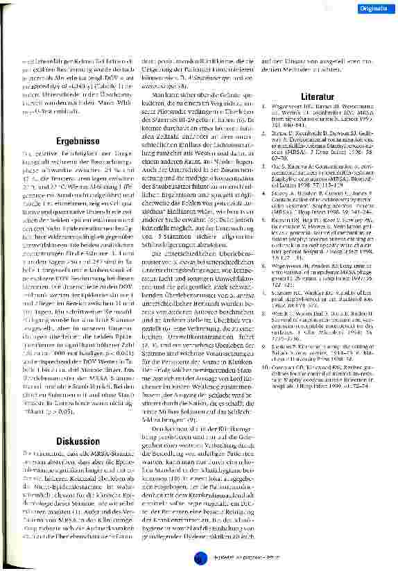 Vorschauseite 3: Umweltresistenz bei MRSA-Stämmen