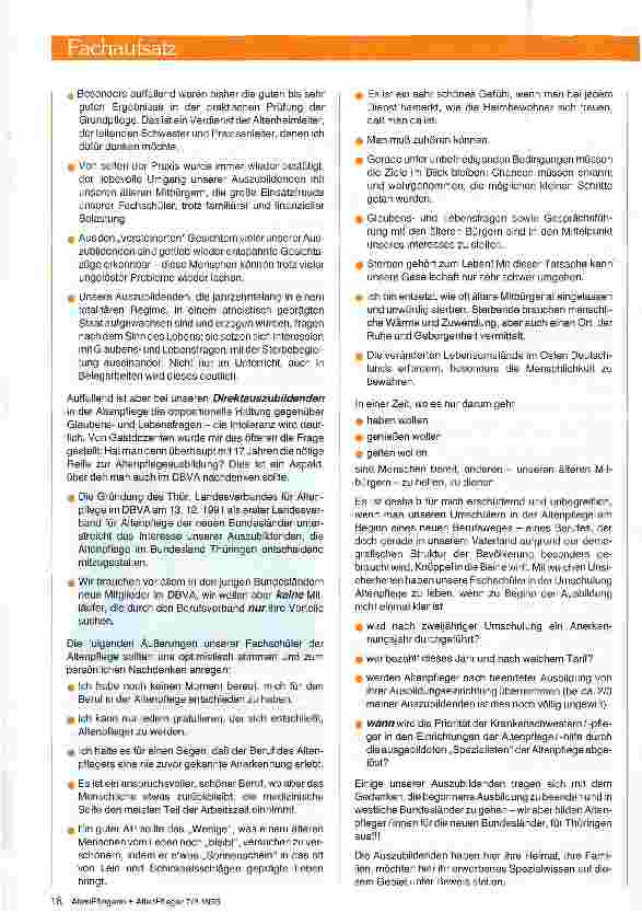 Vorschauseite 2: Aufbau der Altenarbeit und Ausbildung in den Altenpflegeschulen der neuen Bundesländer (Fortsetzung)